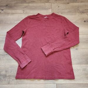 Mens Large Long Sleeve henley Top